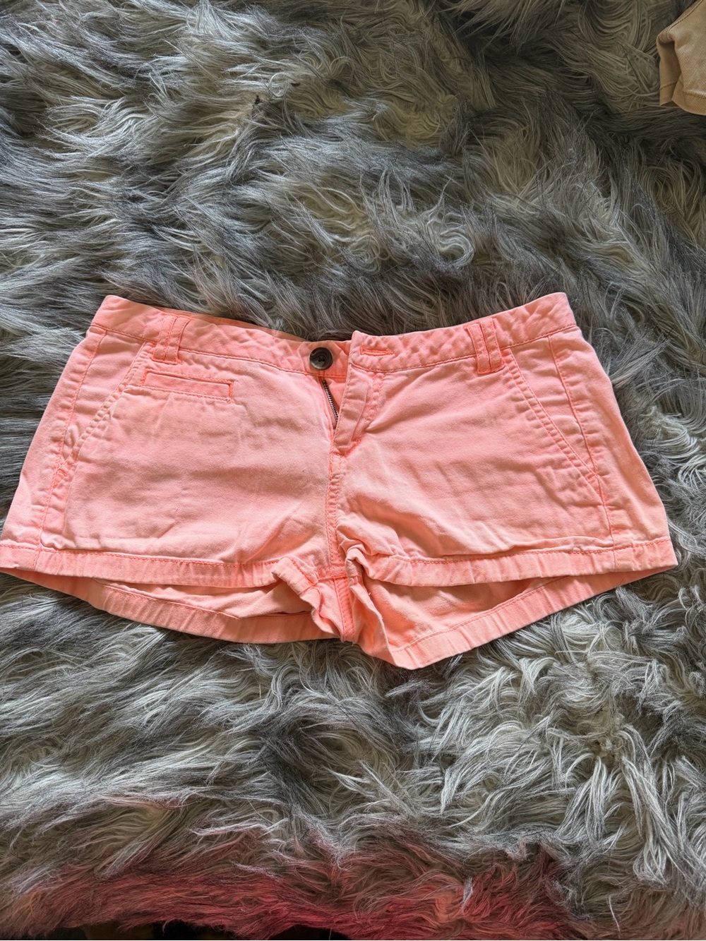 Express Coral Pink High Waist Cotton Shorts
